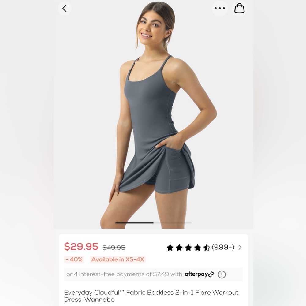 HALARA Cloudful Backless 2 in 1 dress